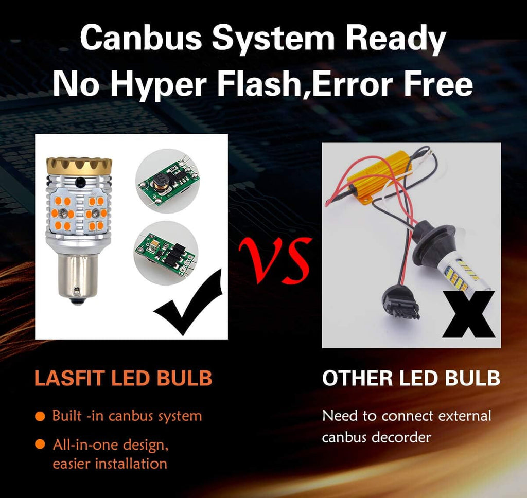Amber 1156 LED Turn Signal Light Bulb (Pack of 2) X120073