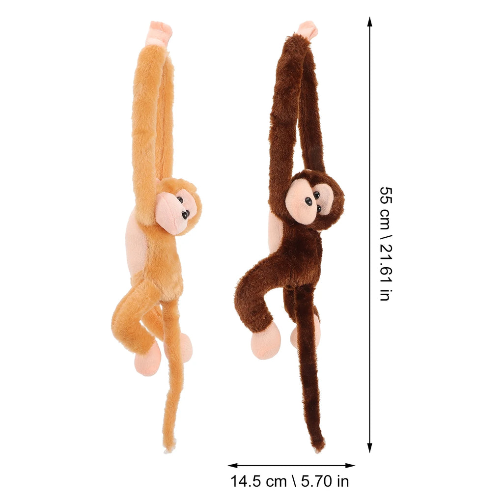 2Pcs Hanging Plush Monkey Doll Stuffed Animal Toy T629