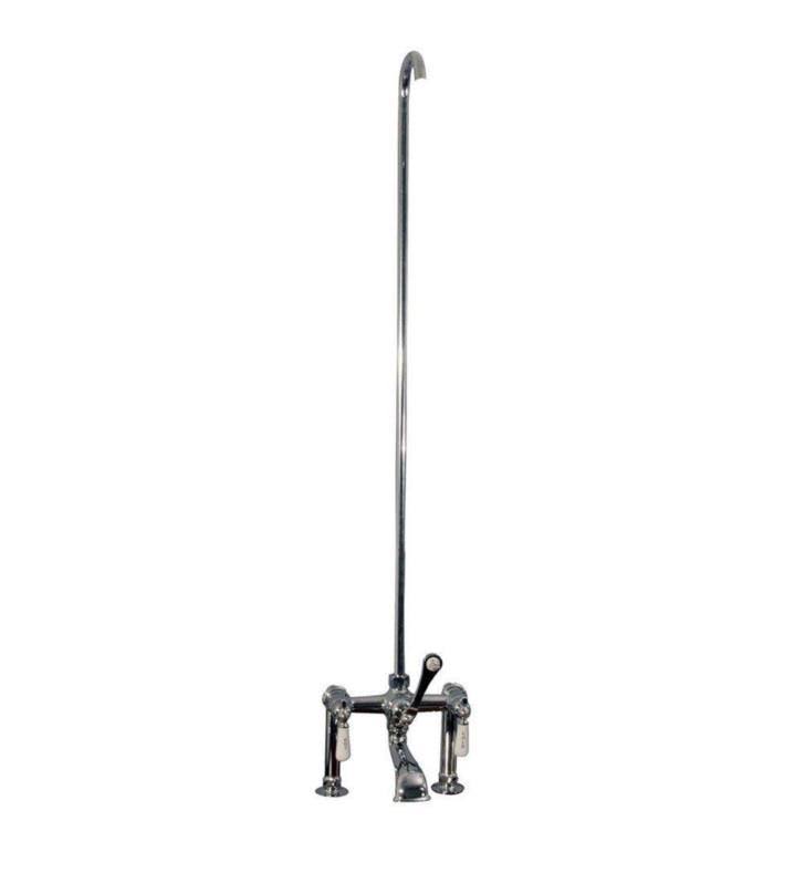 Polished Nickel Tub Filler with Diverter and Riser I56230
