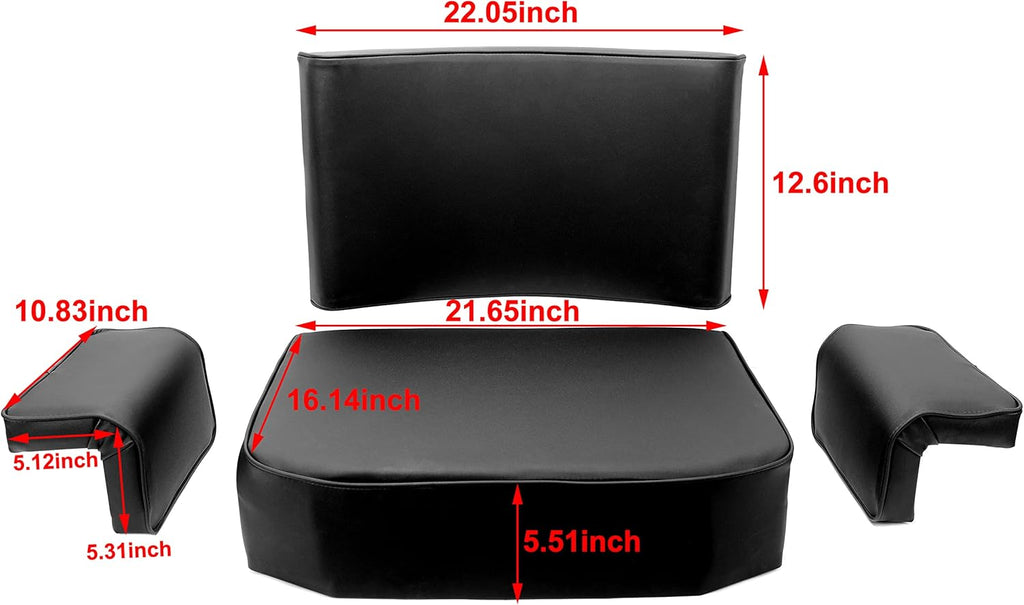 Seat Cushion Set with Seat Back, Seat Bottom and Arm Rest Pair U332412