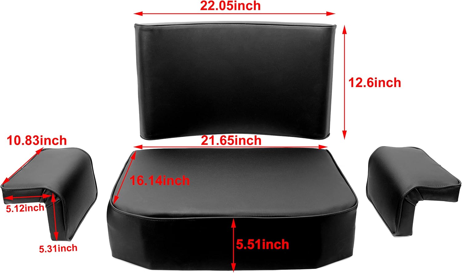 Seat Cushion Set with Seat Back, Seat Bottom and Arm Rest Pair U332412