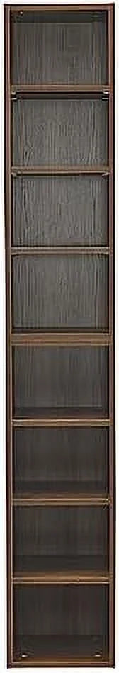 8-Tier Tall Narrow Media Tower Cabinet with Adjustable Shelves B43599
