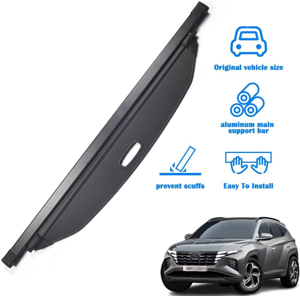 Black Retractable Cargo Trunk Cover X6705