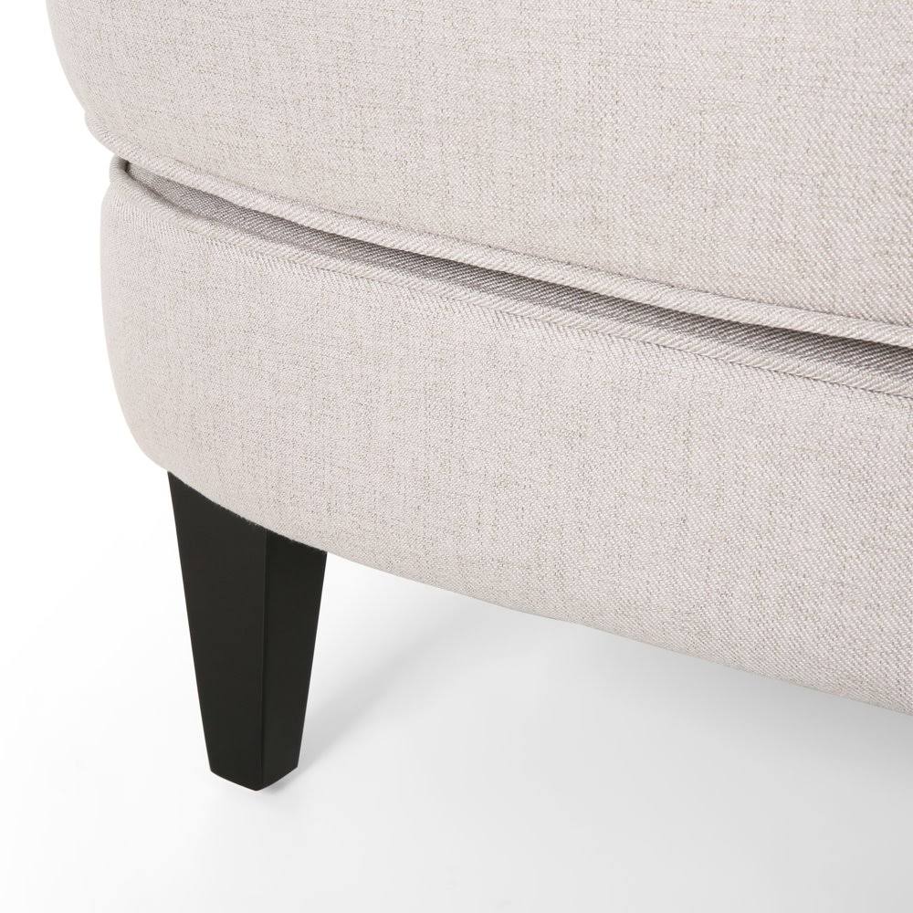 Tufted Club Chair and Ottoman Gray P732489