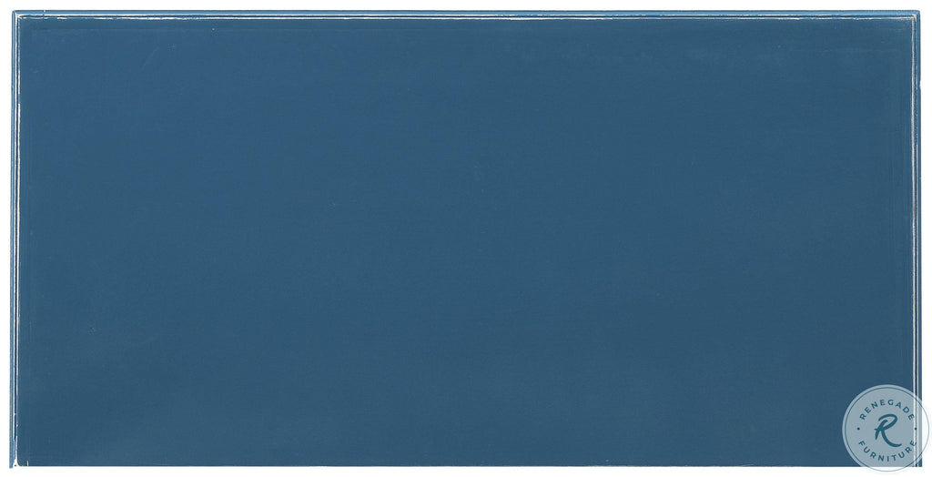 Blue White Two Door Cabinet X60075