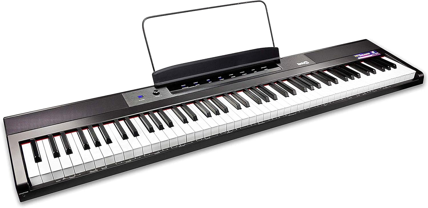 88-Key Semi-Weighted Digital Piano, Black V681