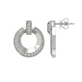 14K White Gold Diamond Cluster Stud Earrings S372247
