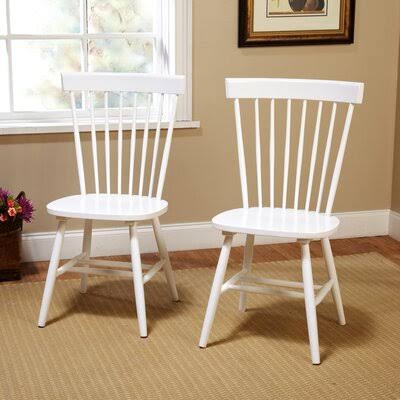 White Solid Wood Dining Chair W18514