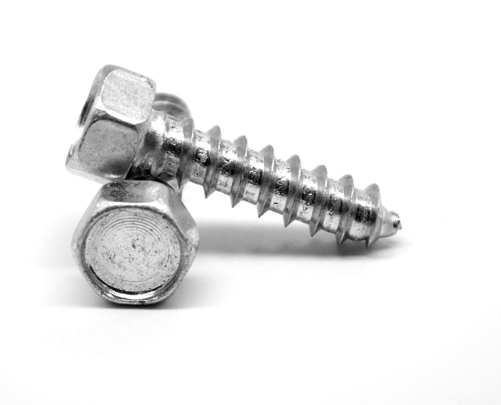 1/4-14 x 1 Sheet Metal Screw Indented Hex Head Type AB Low Carbon Steel Zinc Plated U911