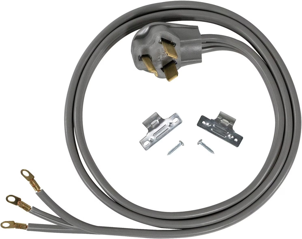 6 Foot 30-Amp Dryer Cord with 3 Eyelet Connectors V5234