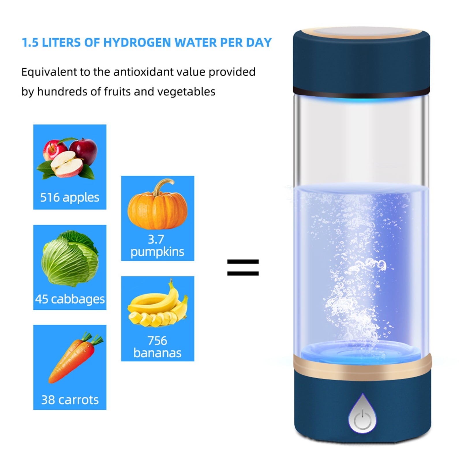 420ml Portable Hydrogen Water Bottle Glass Cup L779685