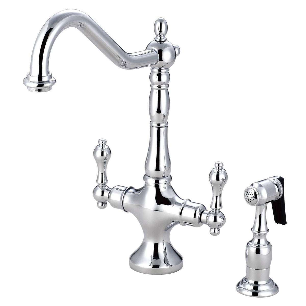 Chrome Kitchen Faucet with Solid Brass Side Sprayer P29569