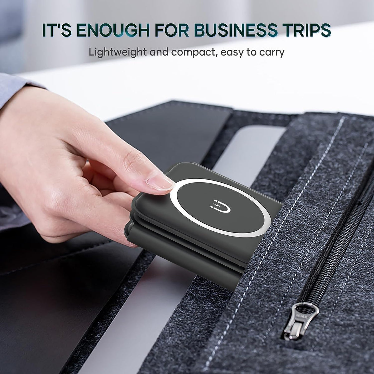 3 in 1 Magnetic Foldable Wireless Charger, Black E3921