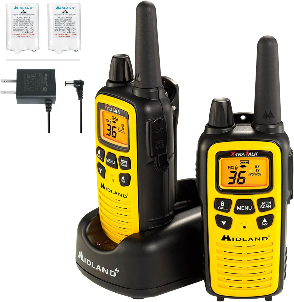 36 Channel FRS Two-Way Radio Walkie Talkie (Pair Pack) (Black) S857911