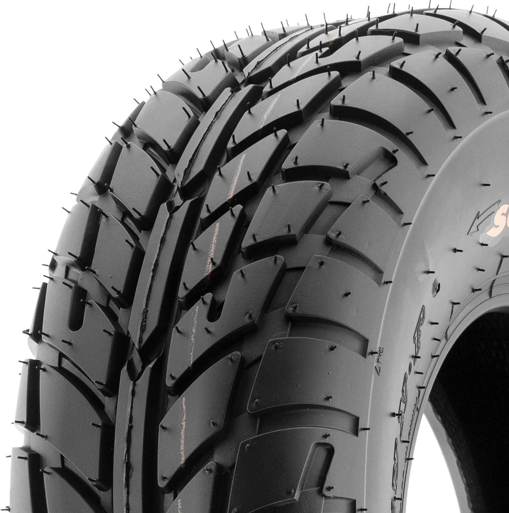 Set of 4 ATV UTV Flat Track Tires 20x7-8 Front & 18x9.5-8 Rear, 6 PR, Tubeless J577744