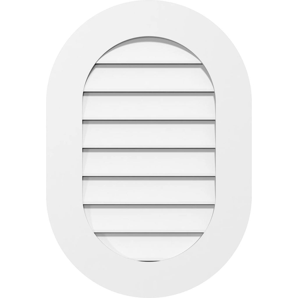26x22W x 38x22H Vertical Round Ended Surface Mount PVC Gable Vent P869036