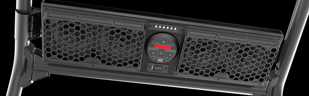 Bluetooth Overhead UTV Audio System with Weather Radio and Phone Mount A9188