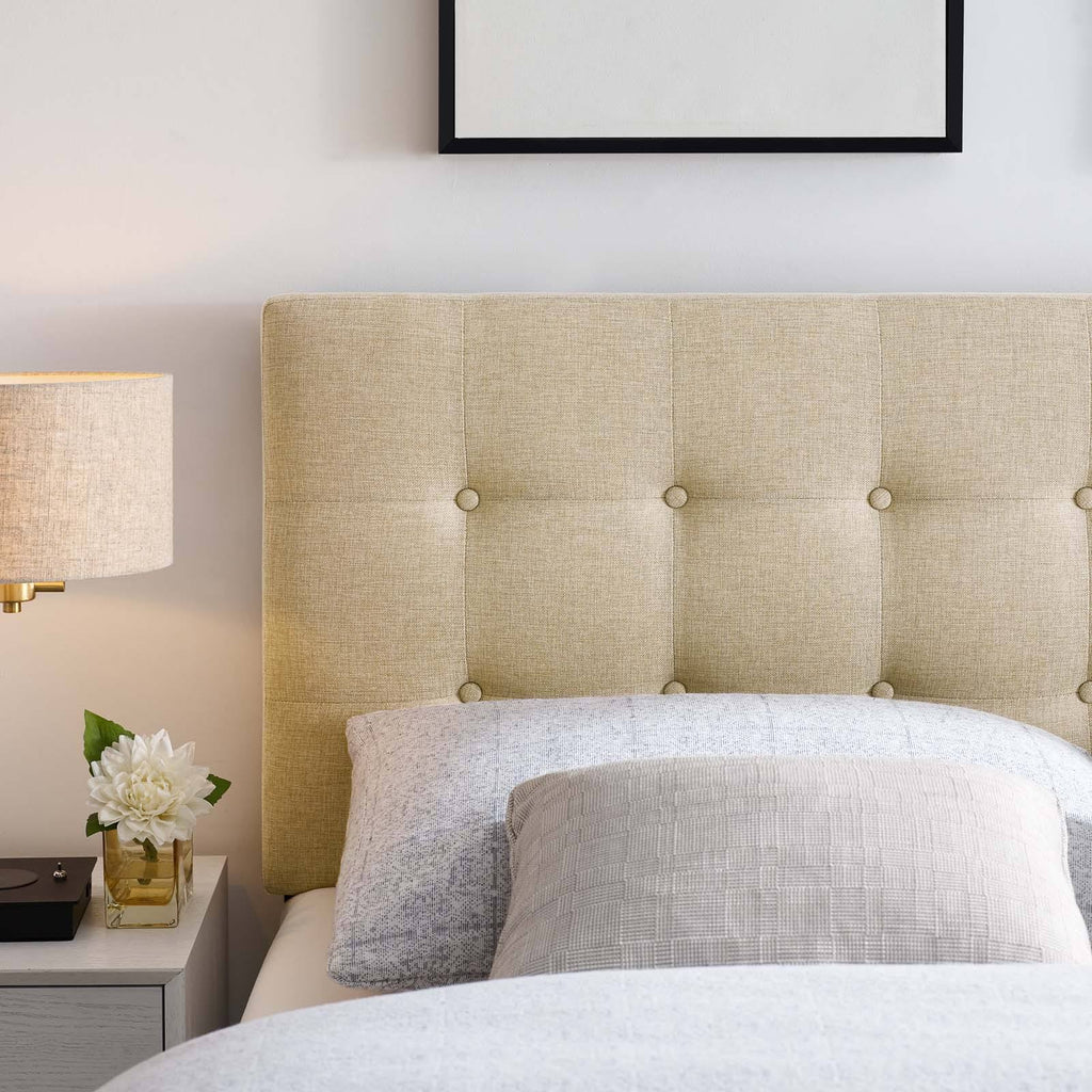 Beige Fabric Headboard U434508
