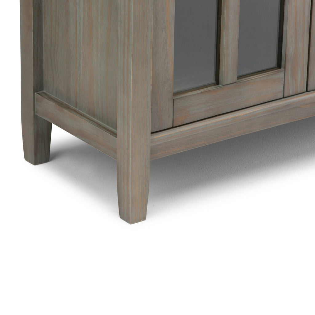 Rustic Natural Aged Brown Solid Wood Low Storage Cabinet S825643