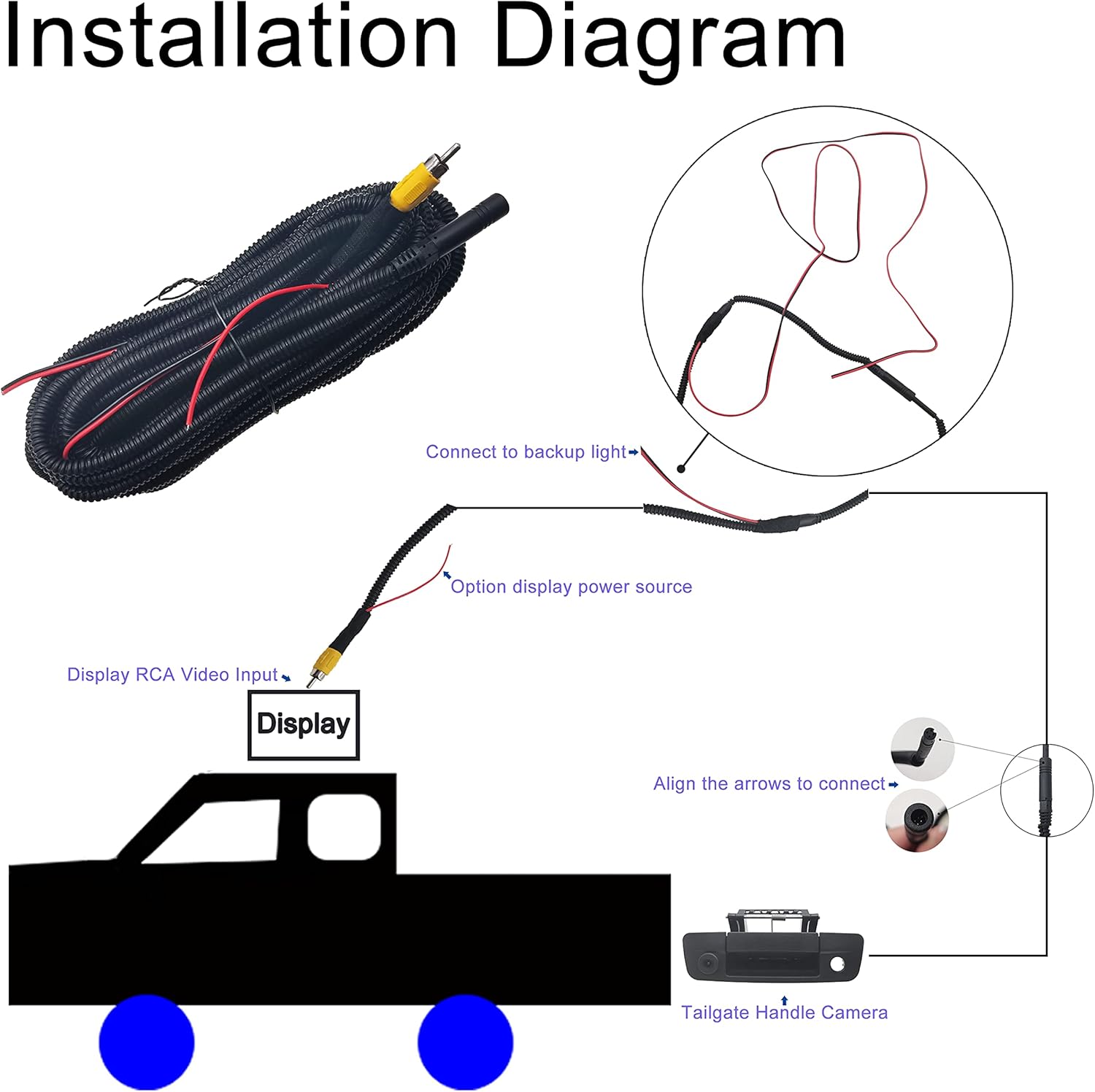 Tailgate Handle with Camera, Black, Pack of 2 P5280