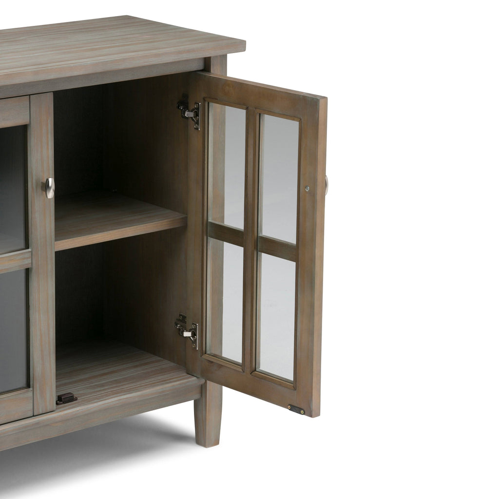 Rustic Natural Aged Brown Solid Wood Low Storage Cabinet S825643