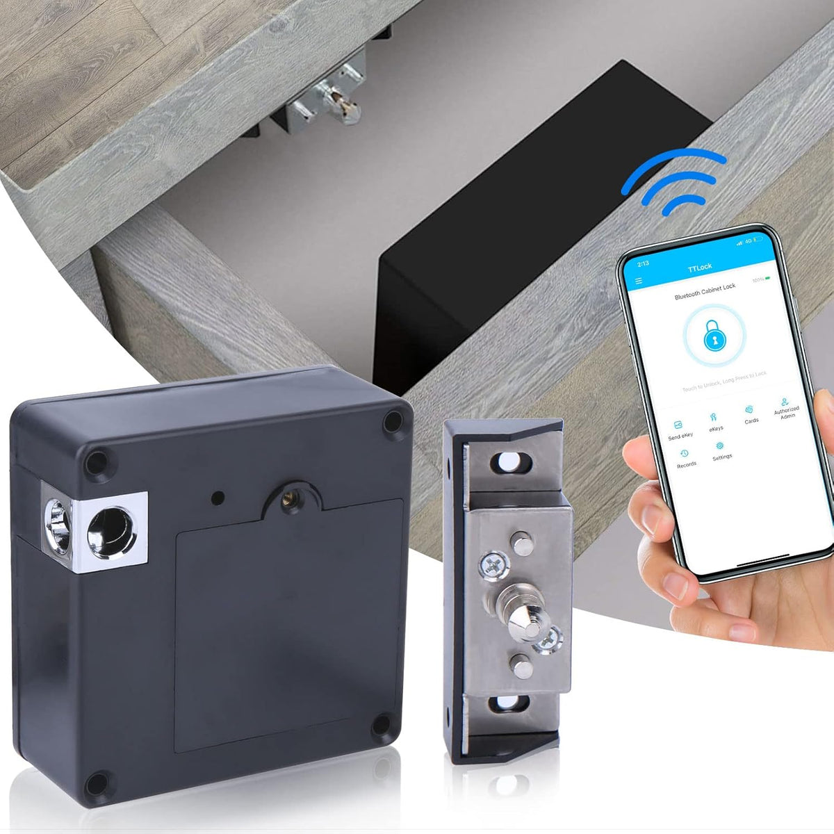 Bluetooth RFID Cabinet Lock, Pack of 2 D61322