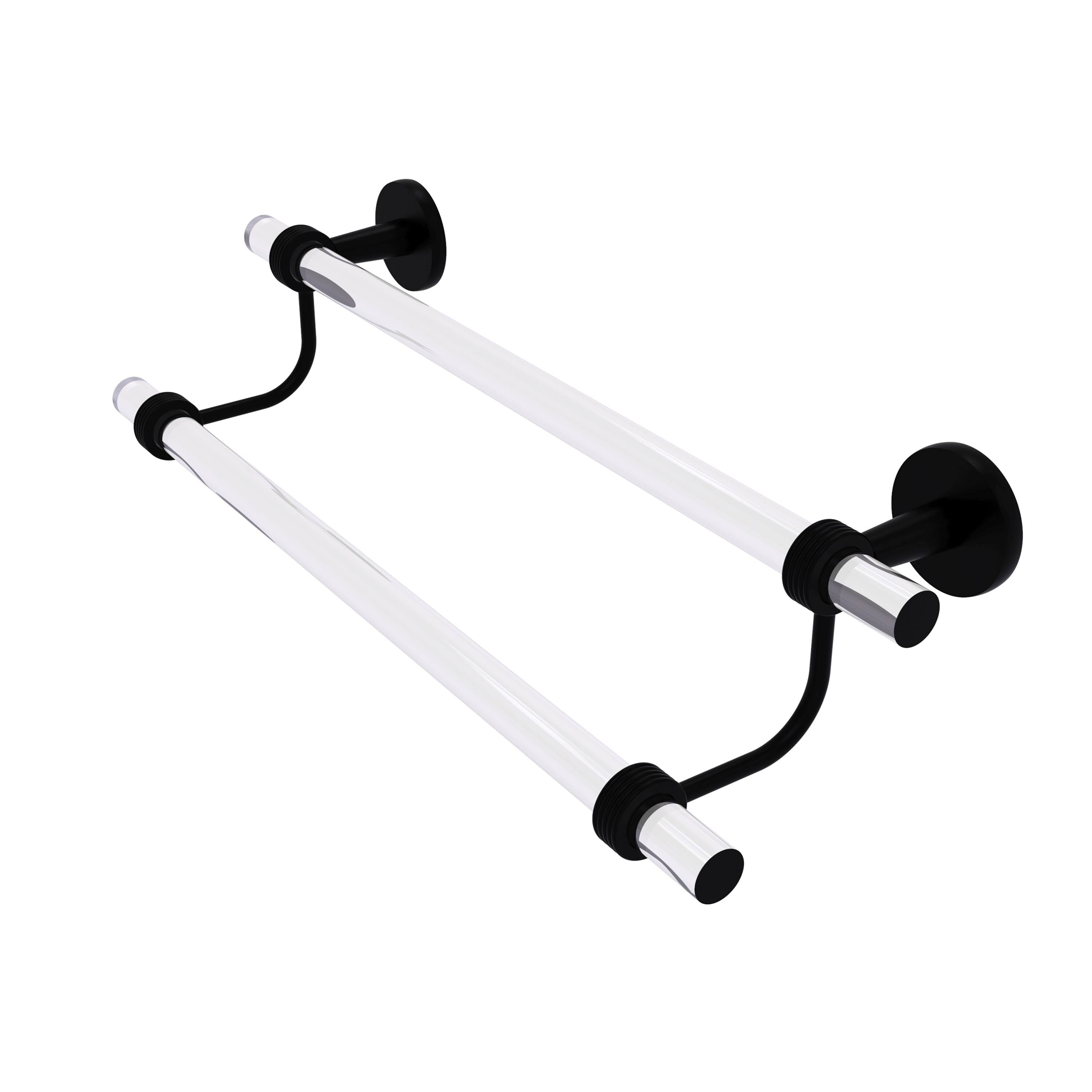 36 in. Matte Black Double Towel Bar P7888