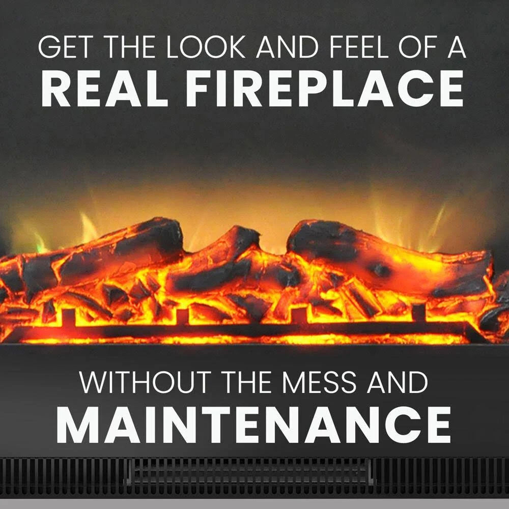 Mahogany Electric Fireplace with Multi-Color LED Insert J587