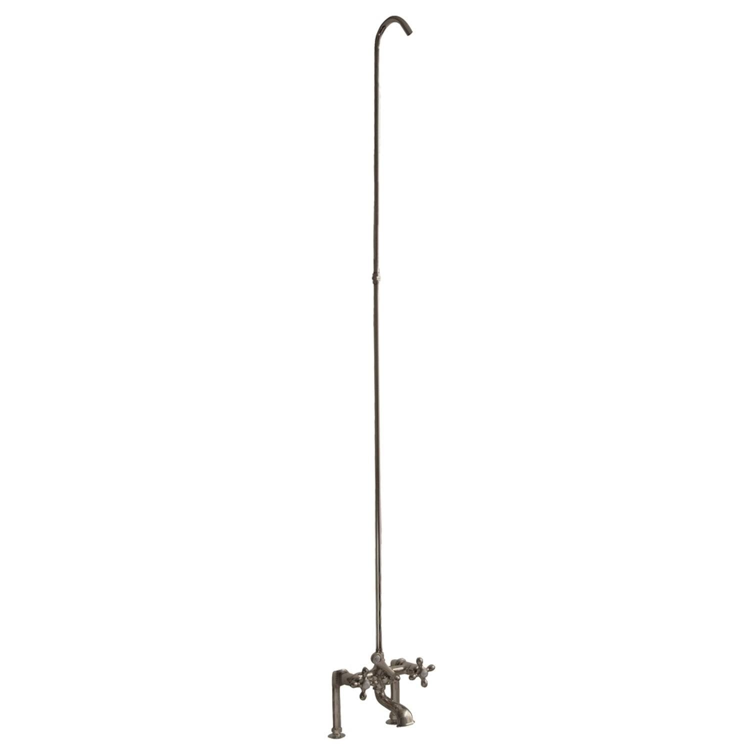 Polished Nickel Tub Filler with Diverter and Riser I56230