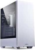 White microATX Mid-Tower Computer Case with Tempered Glass Side Panel C336454