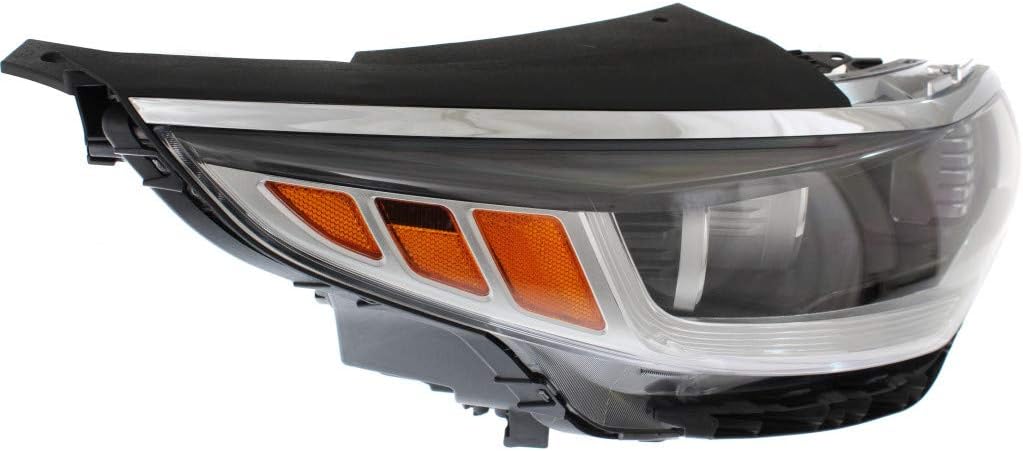Headlight Assembly for Kia Optima 2016-2018 Passenger Side Halogen X130536