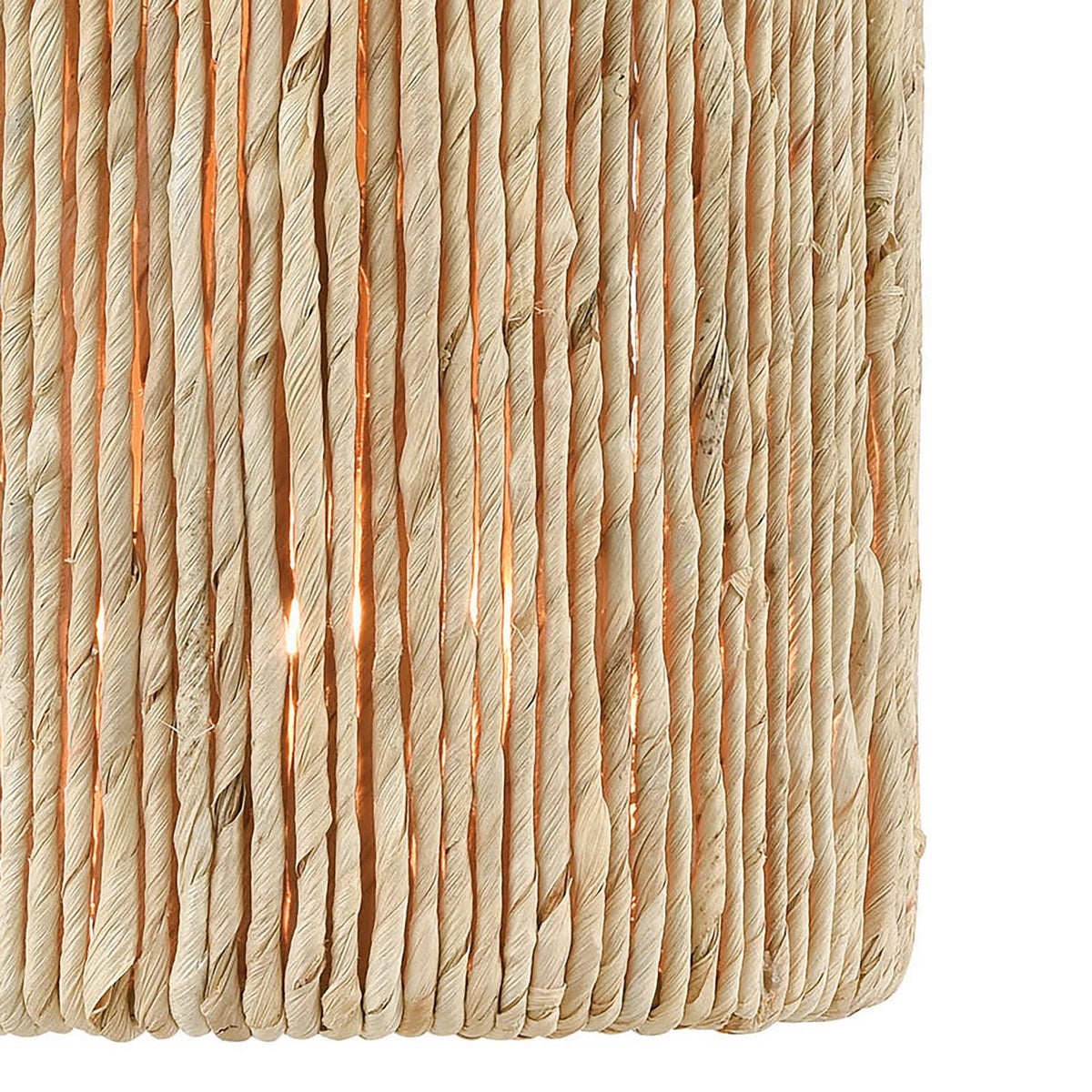 2-Light Satin Brass Sconce with Abaca A50458