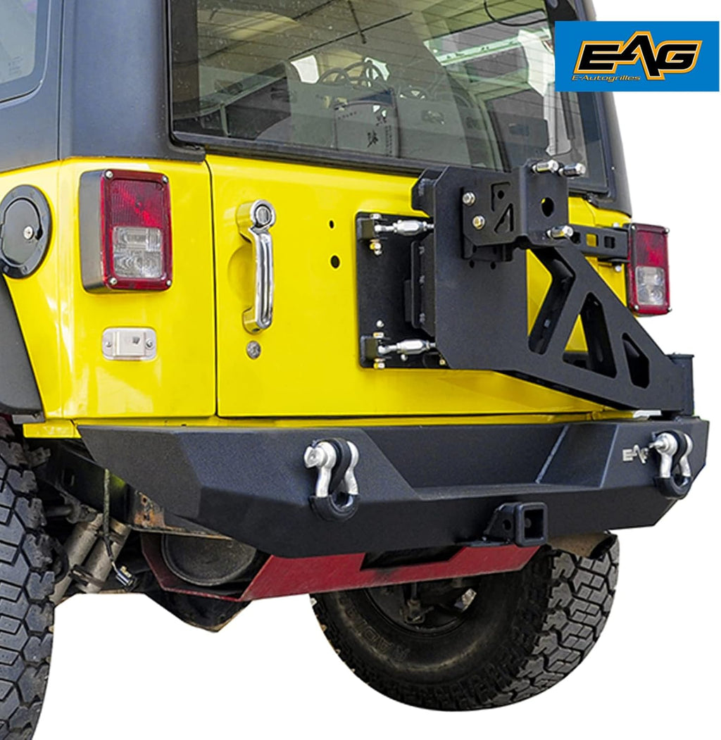 Rear Bumper with Spare Tire Carrier Swing Away for Wrangler JK G1910