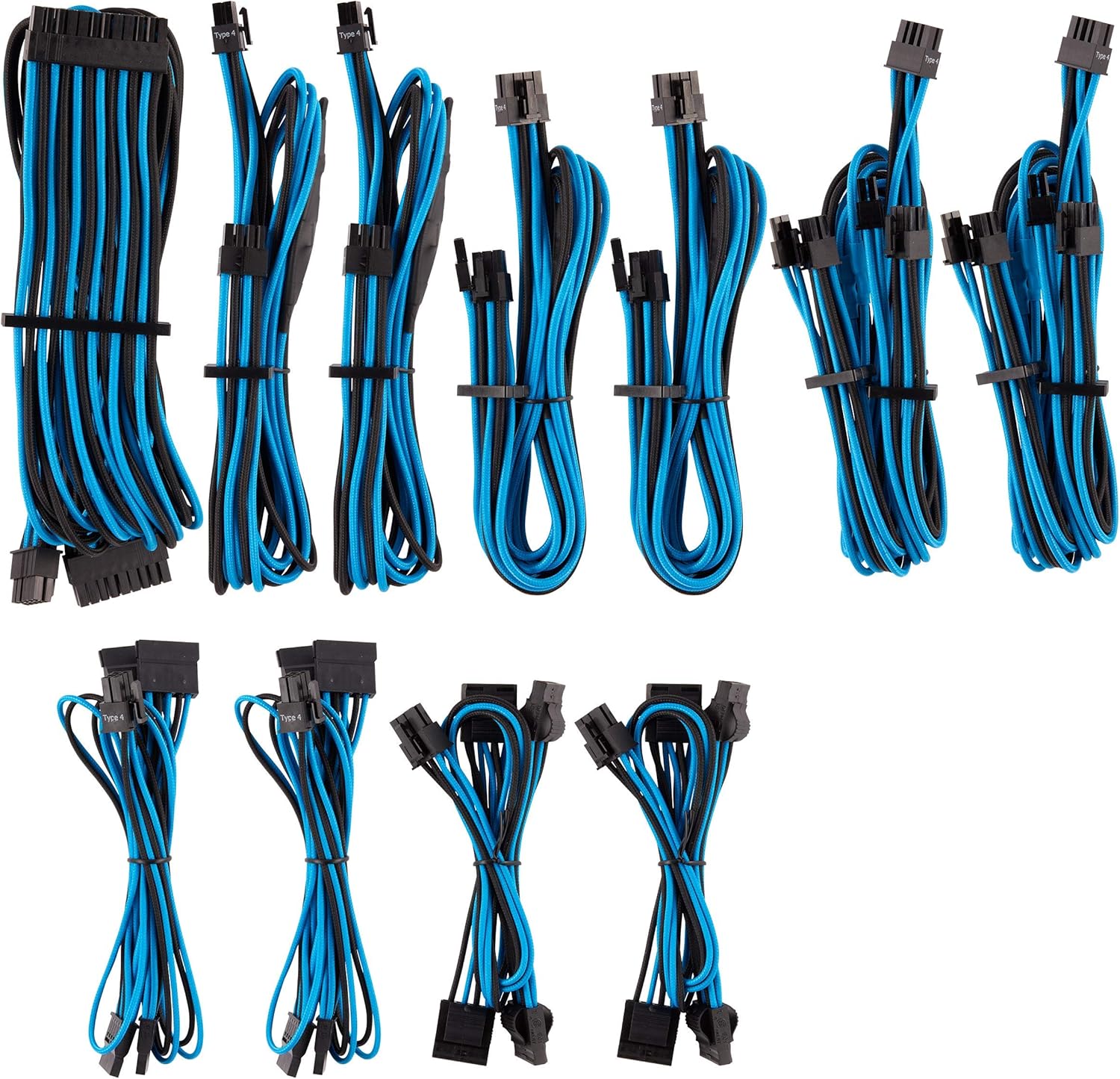Red Individually Sleeved PSU Cables Pro Kit I667764