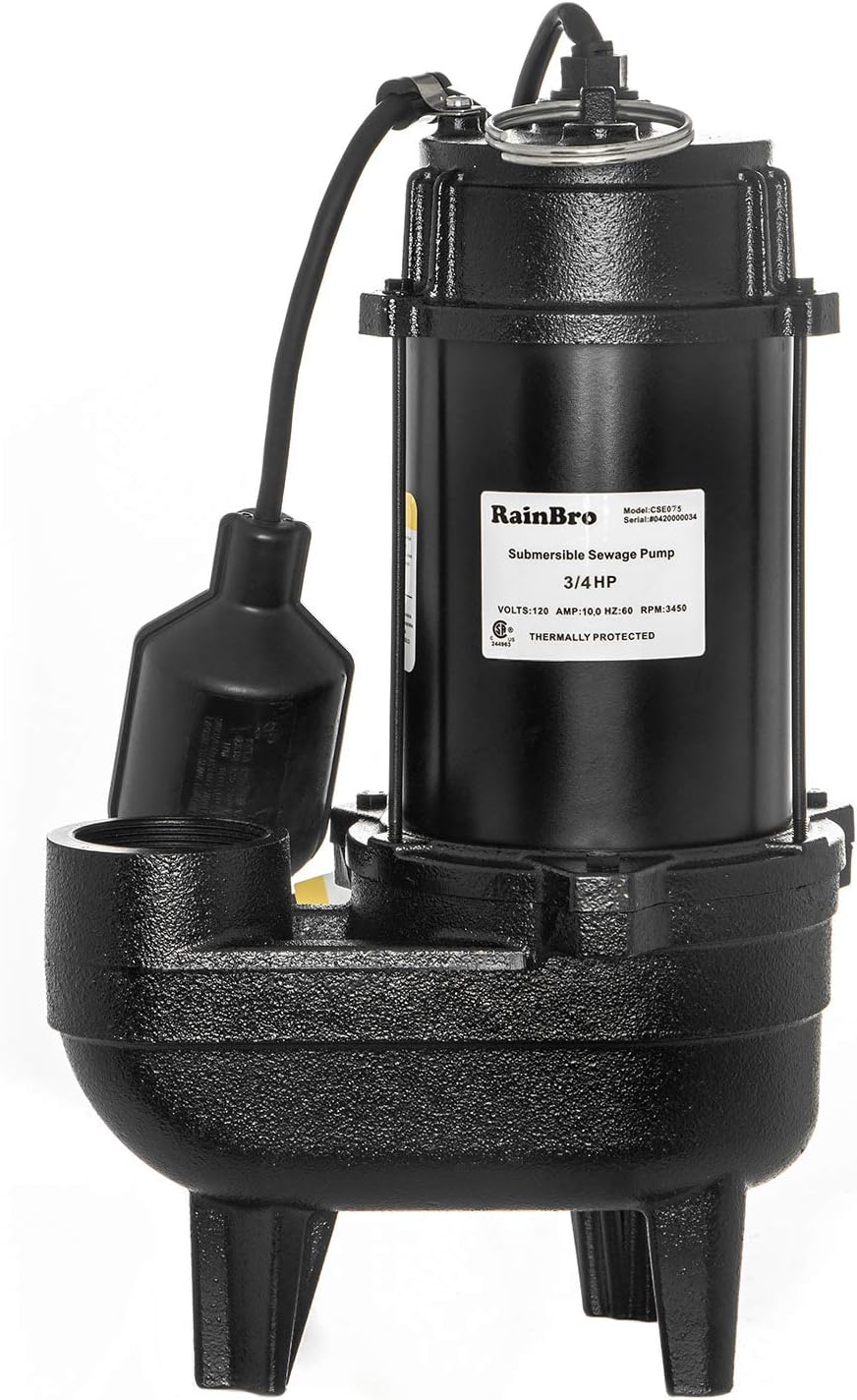 Cast iron submersible sewage pump with tether float switch S1679