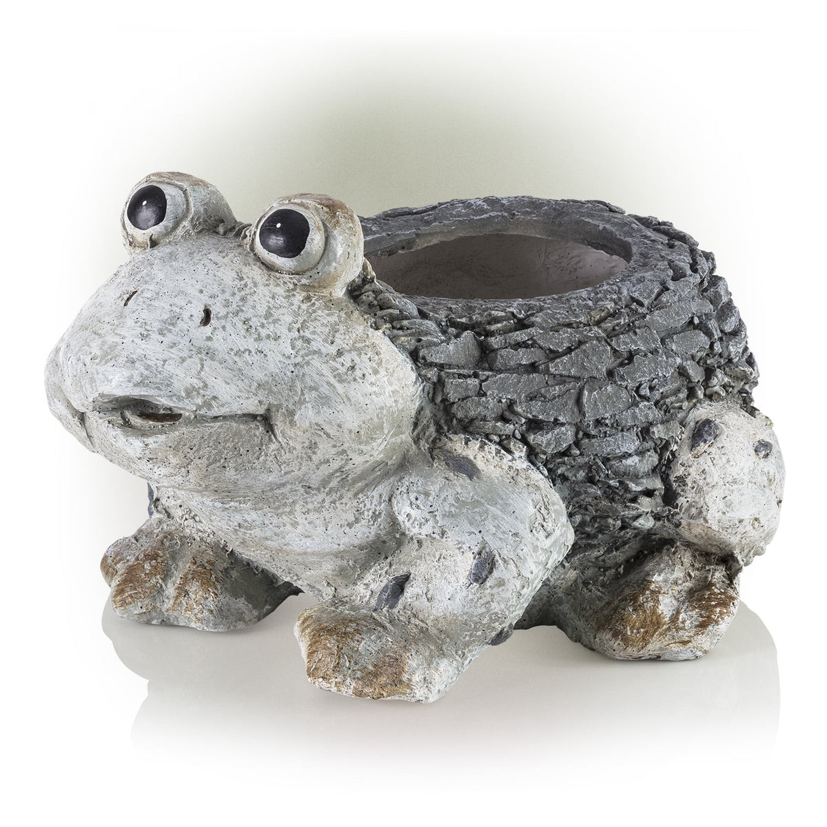 Ceramic Frog Planter, Gray Y589835