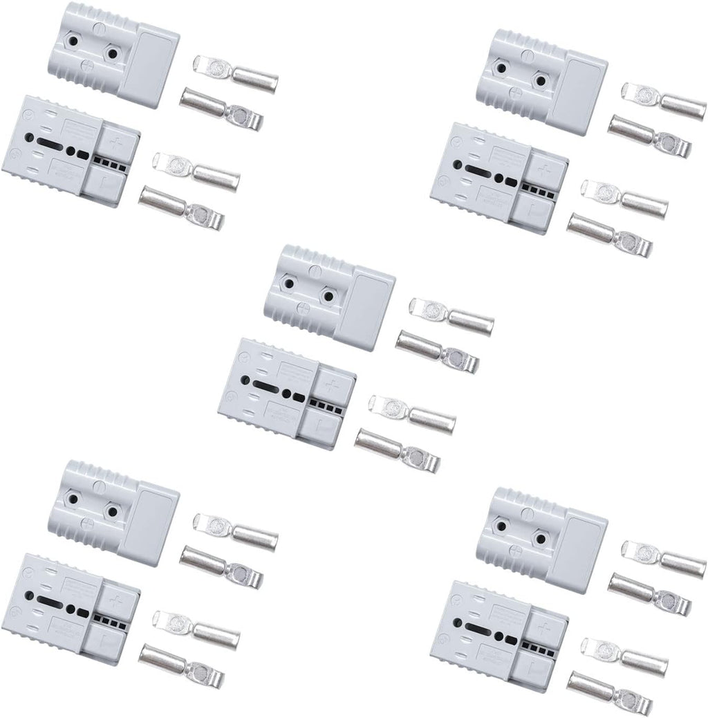10 Pcs 1/0 Gauge 175A Battery Quick Connect Disconnect with Handle Grey Q745420