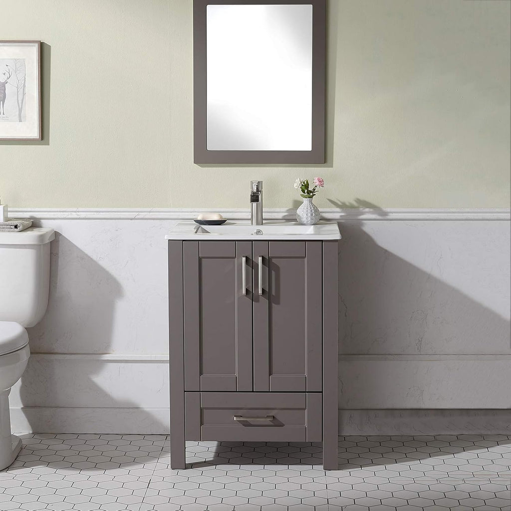 Grey 24 Inch Bathroom Vanity with Sink X79838