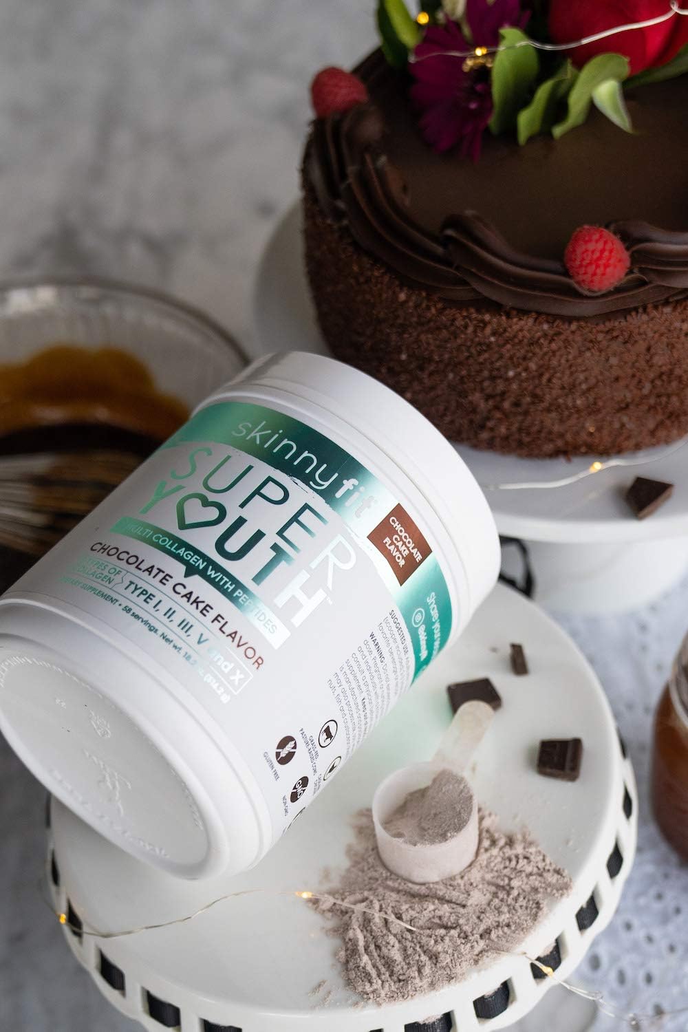 Multi-Collagen Peptide Powder Chocolate Cake Flavor, 58 Servings B616786