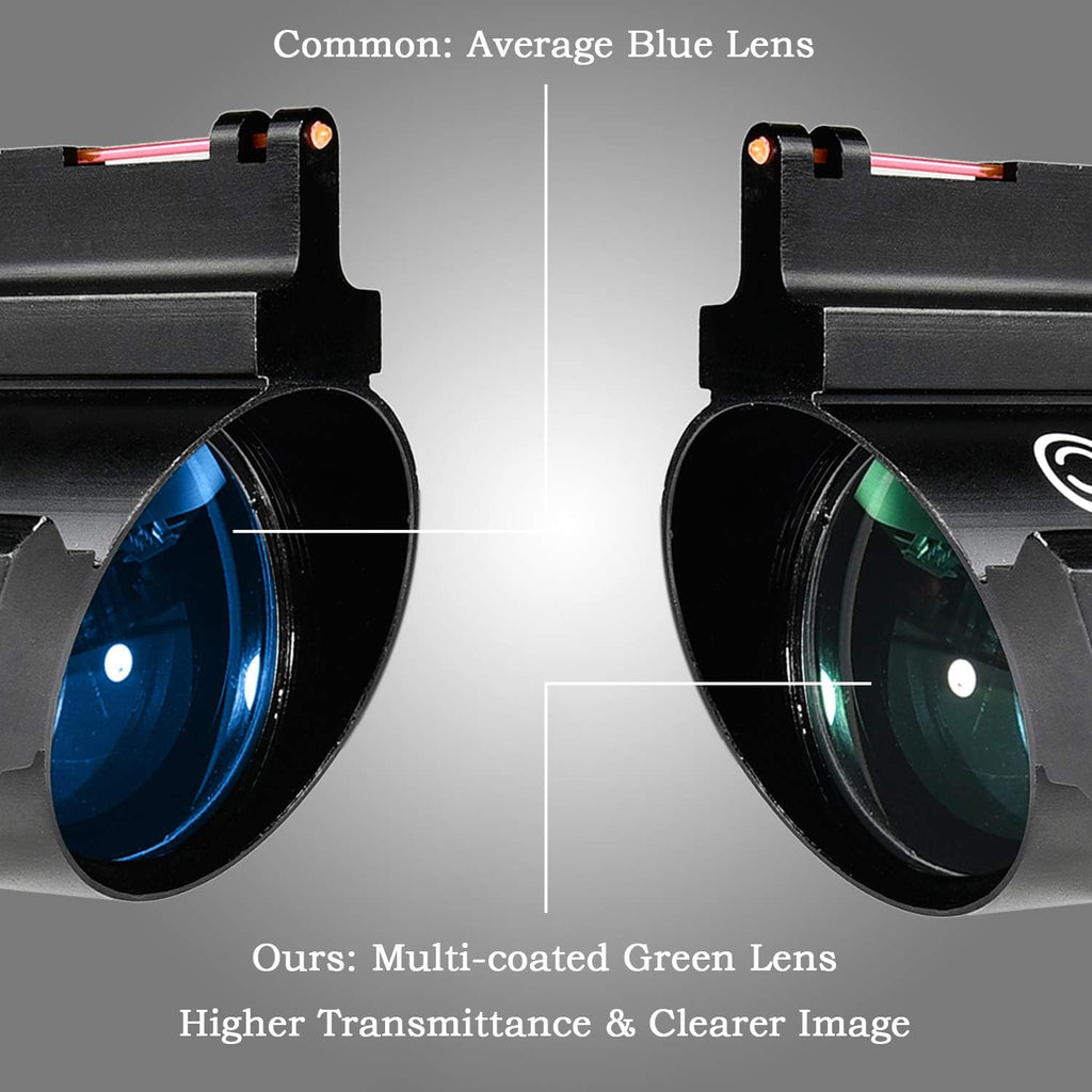 4x32 Tactical Rifle Scope with Fiber Optic Sight I643915