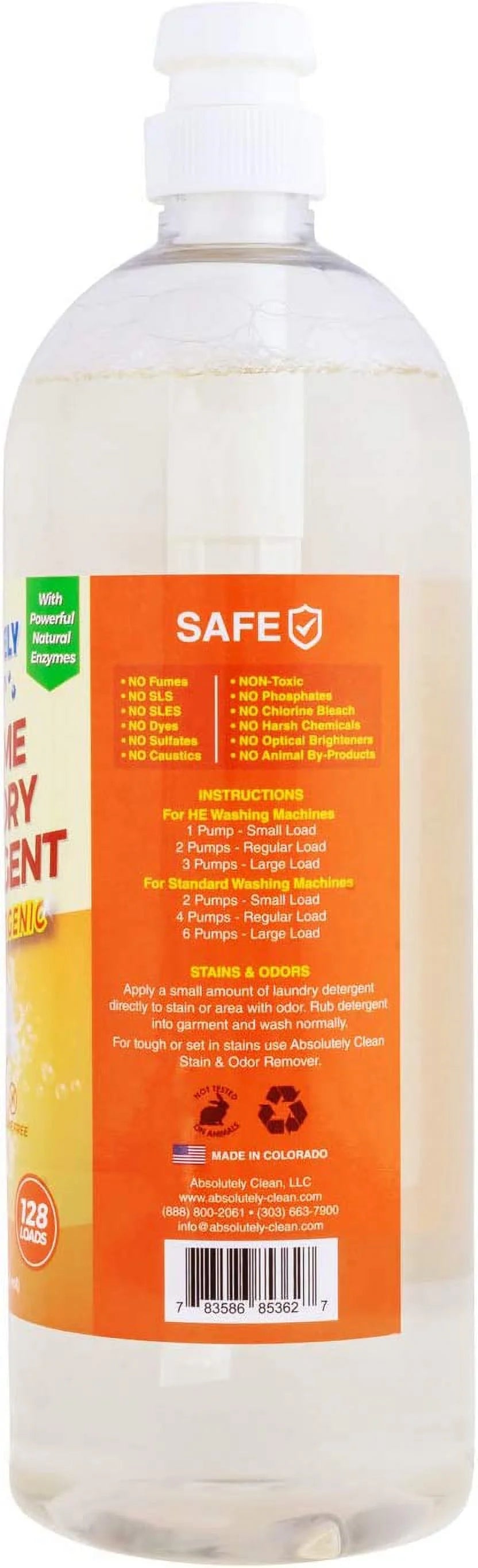 Laundry Detergent Liquid 128 Loads 32oz Bottle C463344
