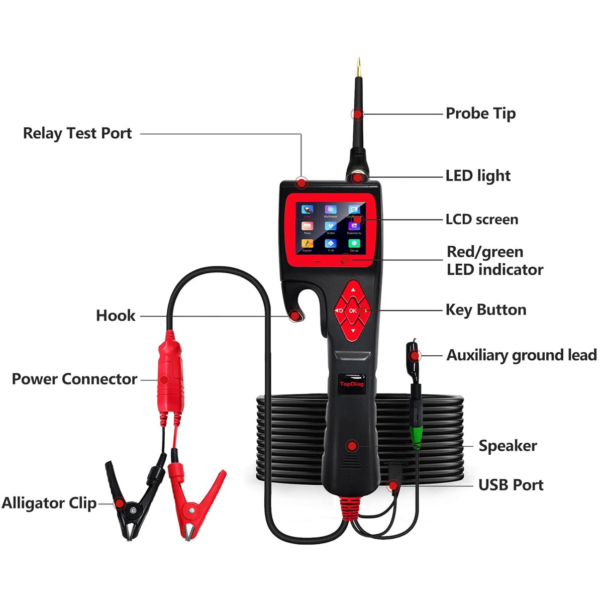 Circuit Tester 12V 24V Automotive Digital Multimeter Oscilloscope X81361