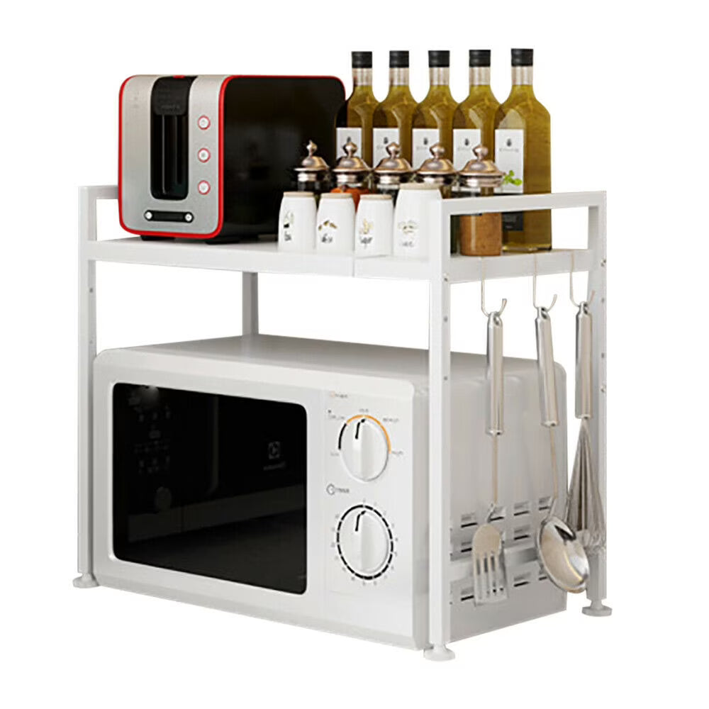 2-Tier Kitchen Storage Cart Microwave Oven Rack Stand Shelf N7640