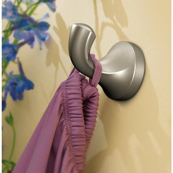 Brushed Nickel 4-Piece Bath Hardware Set with 24 in. Towel Bar T169