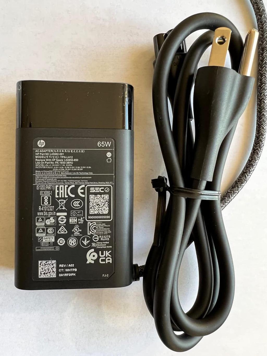 HP 65W USB C Replacement Power Adapter Pack of 2 U95549