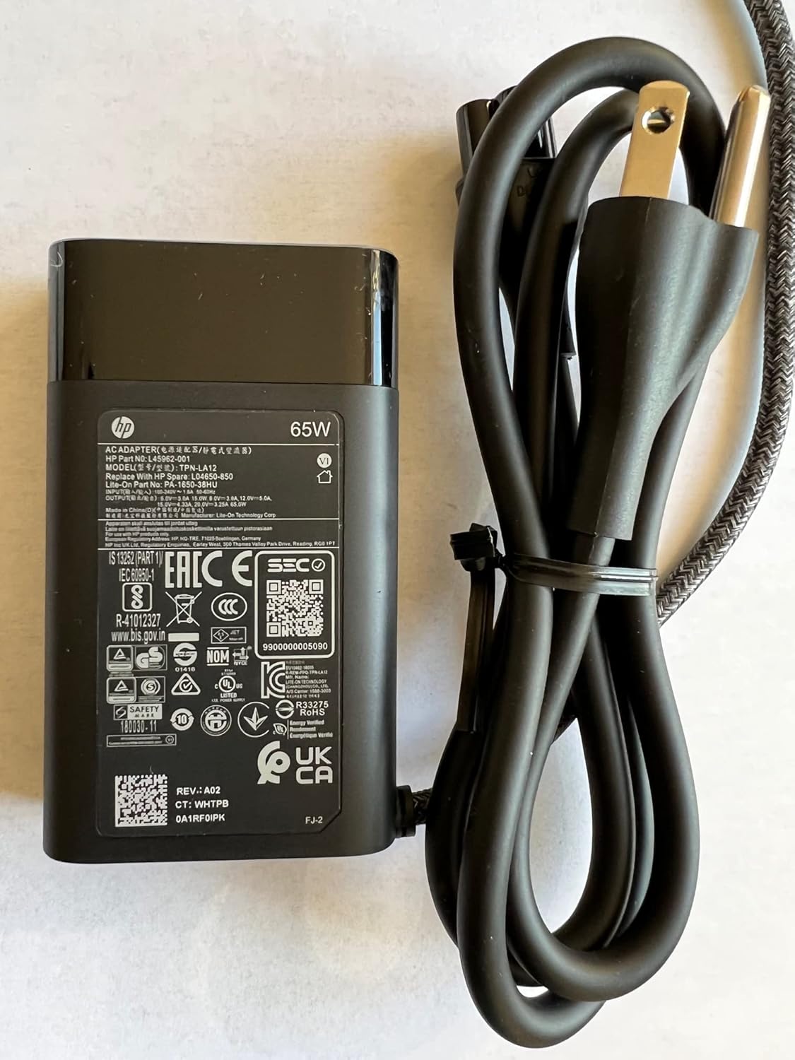 HP 65W USB C Replacement Power Adapter Pack of 2 U95549
