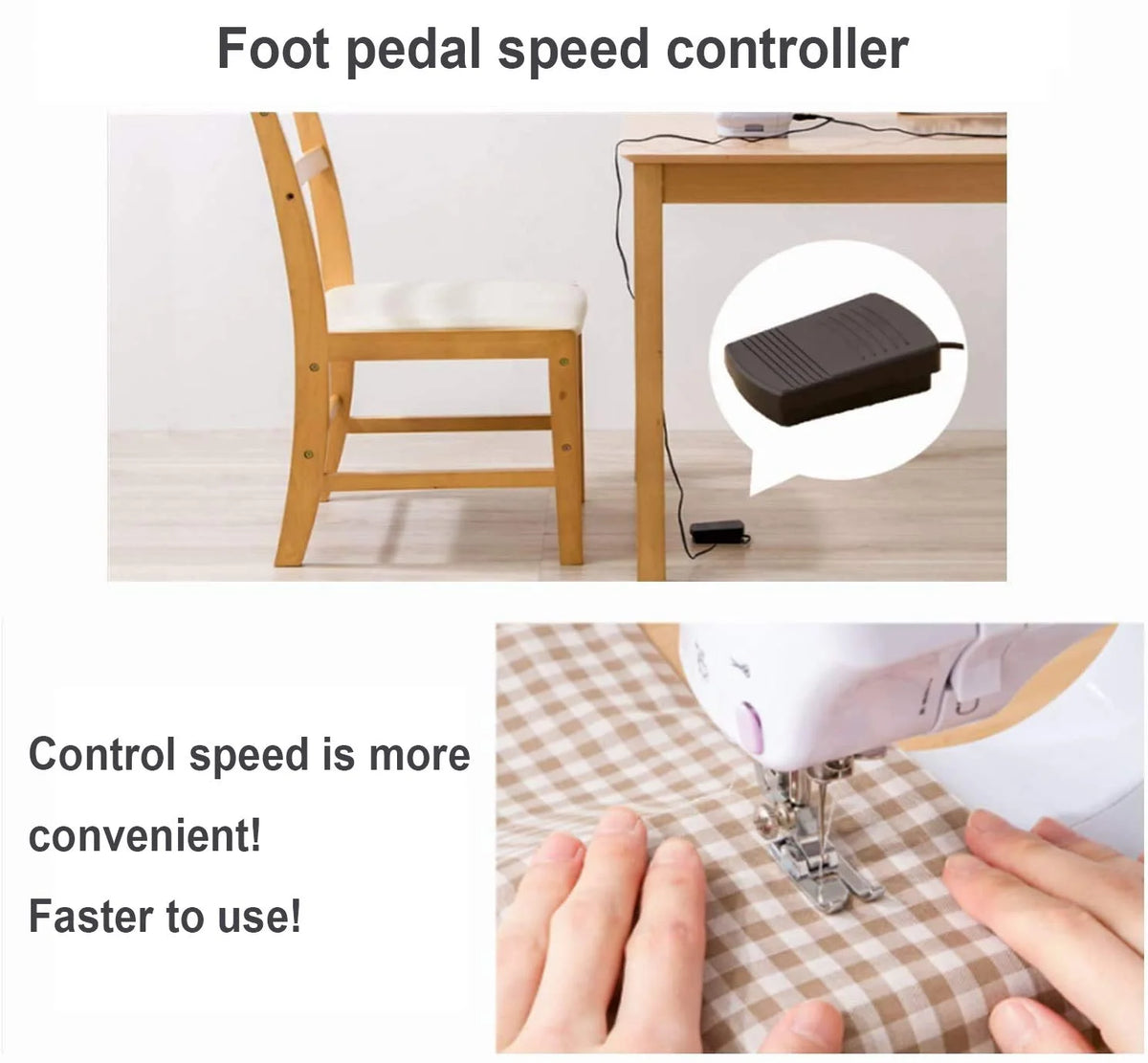 Mini Sewing Machine Set with 12 Stitches Sewing Kit Extension Table Q4876