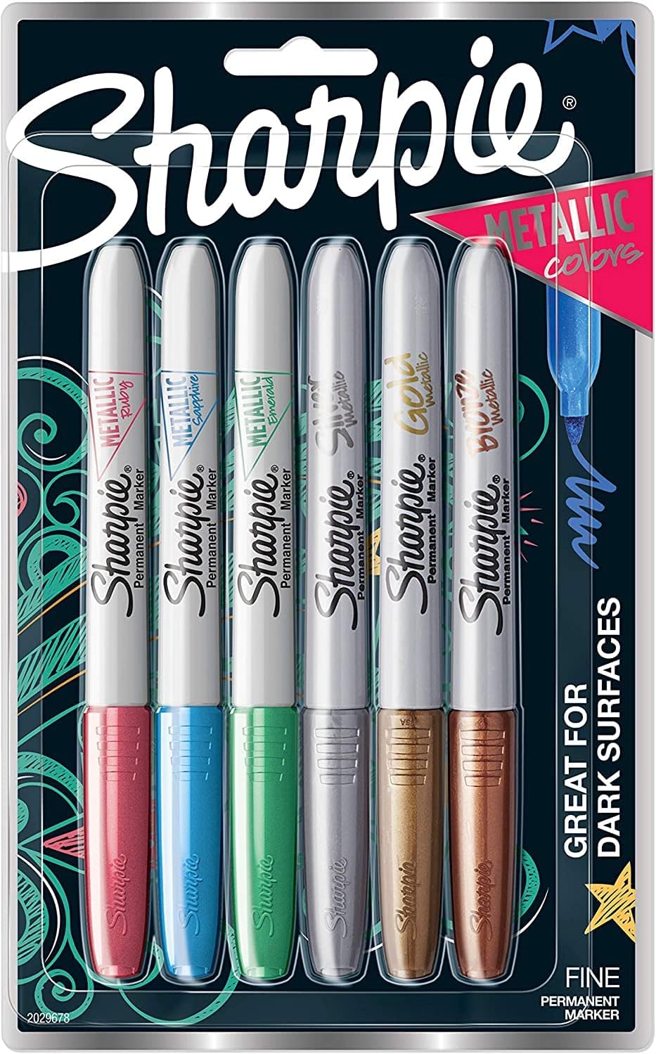 Metallic Permanent Markers, Fine Point, 36 Count Pack of 2 Z3281
