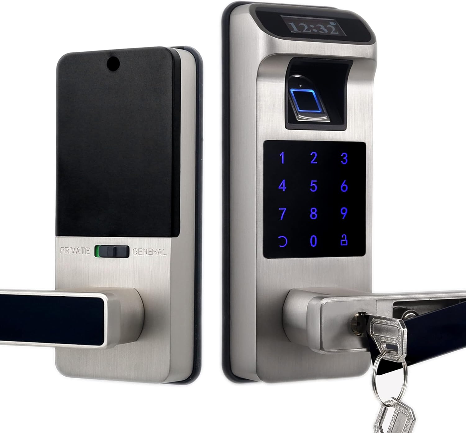 Fingerprint Door Lock with Touchscreen and OLED Display, Keypad, Passcode (Aged Bronze) Y6064