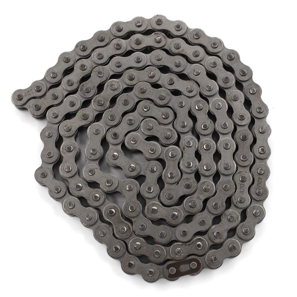 420 Roller Chain 132 Link with Chain Breaker, Pack of 2 D309